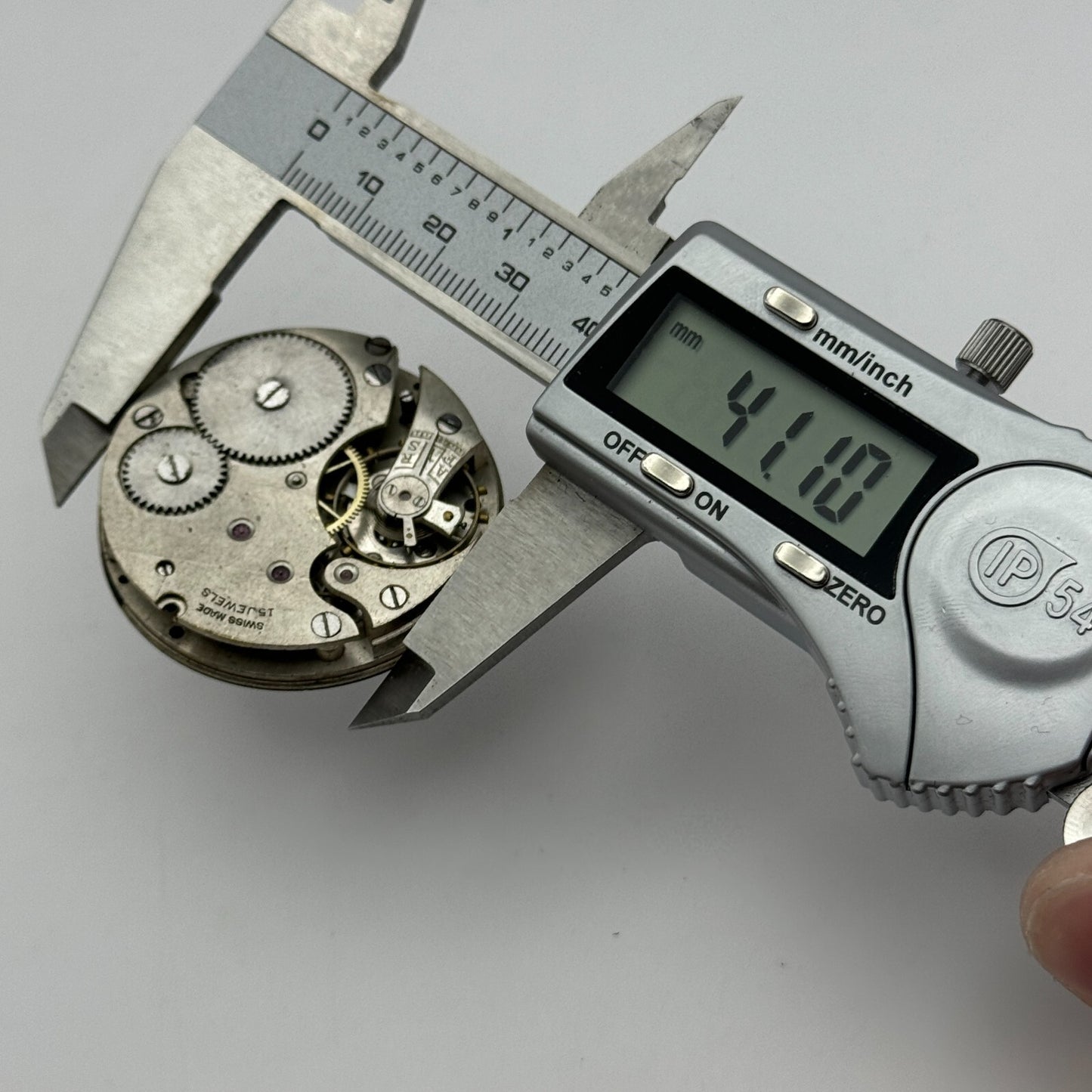 43mm Hunter 15 Jewels Swiss Balance Ok Pocket Watch Movement PARTS REPAIR