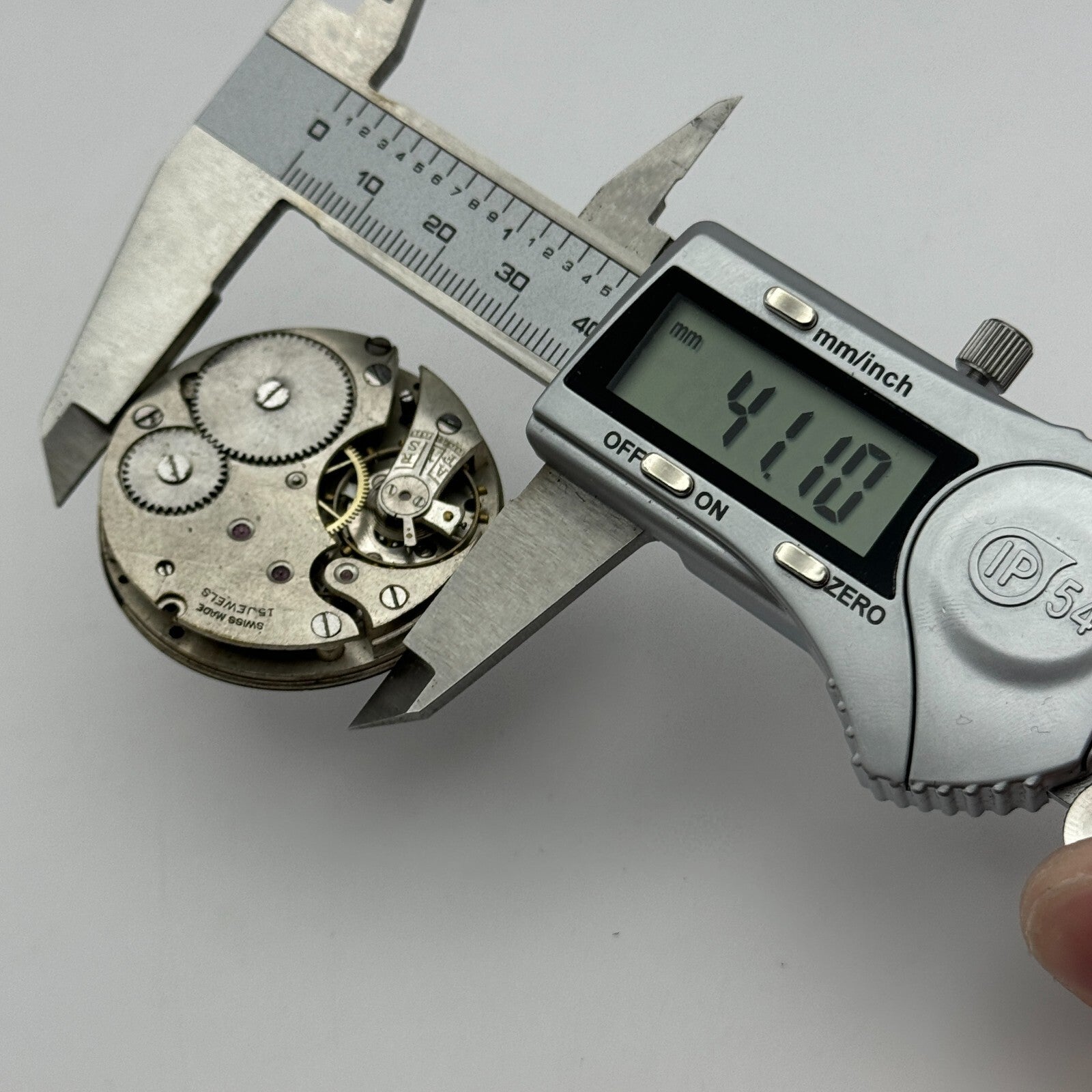 43mm Hunter 15 Jewels Swiss Balance Ok Pocket Watch Movement PARTS REPAIR