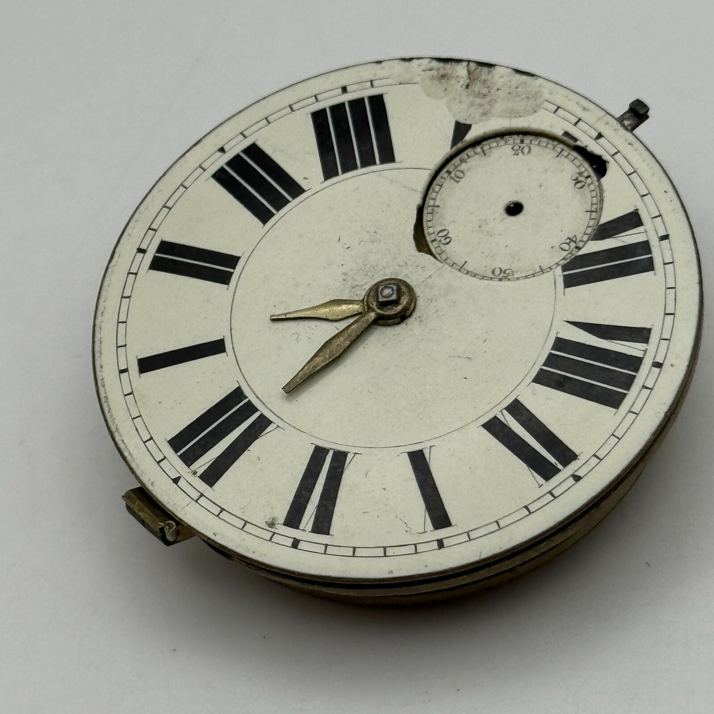 46.7mm Antique Key Wound Pocket Watch Movement PARTS