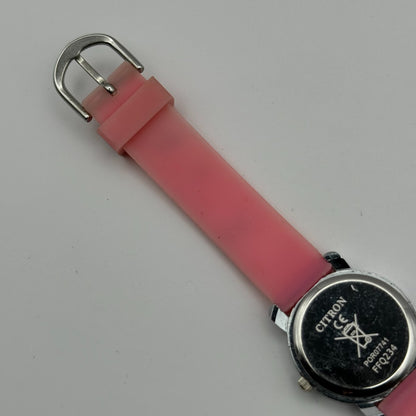 Citron Kids Quartz Watch ABC Alphabet Design Pink Strap Working 27mm New Battery