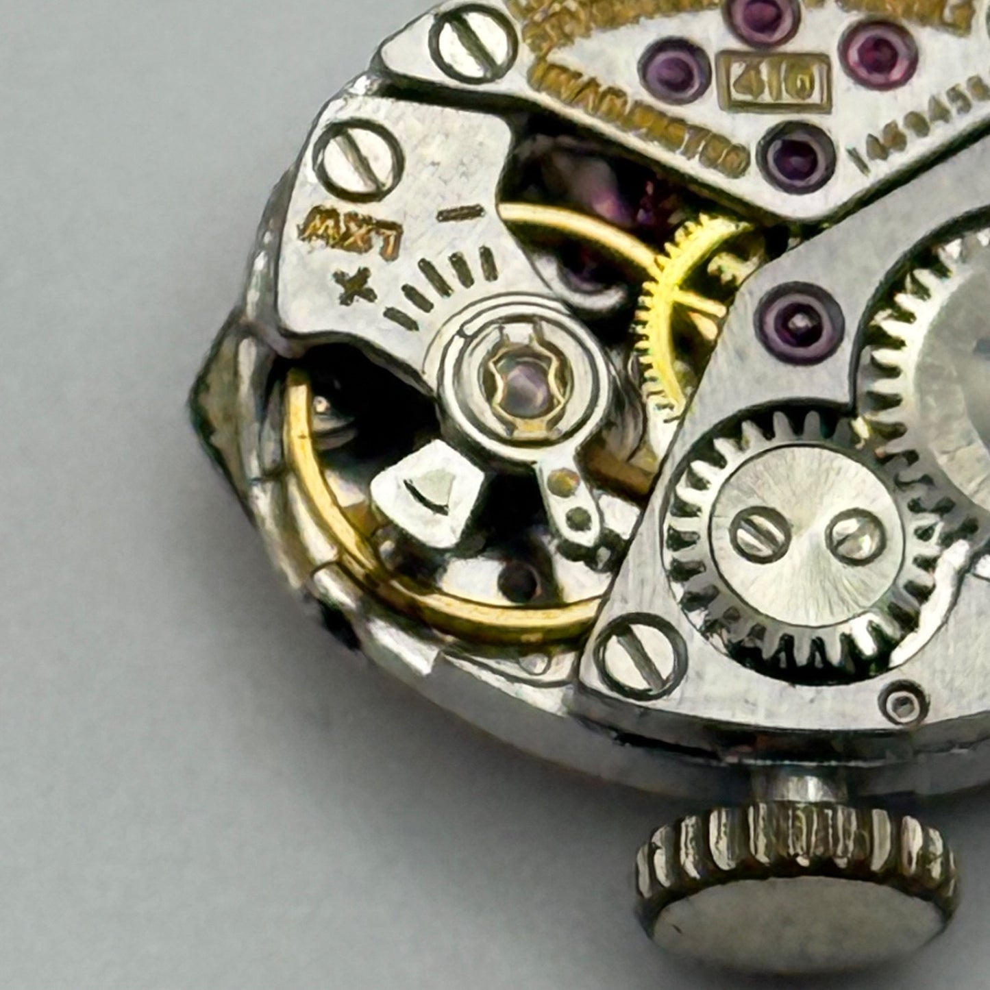 Longines 410 Watch Movement Running Manual Wind Vintage Swiss Parts 12.9mm