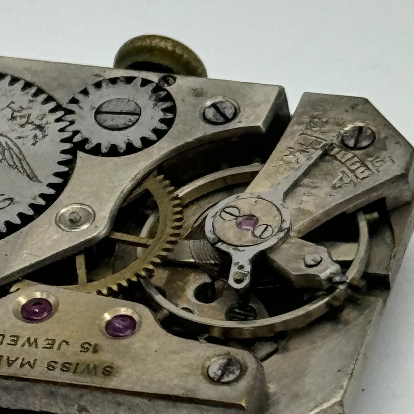 20.7mm Kendal & Dent Rotary Maximus Rare Tank Watch Movement Manual Wind PARTS