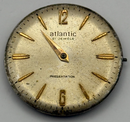 ETA 2390 Watch Movement Atlantic Manual Wind Vintage Swiss Parts Repair 23.3mm