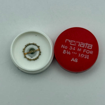AS 1051 Balance Wheel Complete And Spring 5¼’’’ 34 M Watch Movement Parts NOS