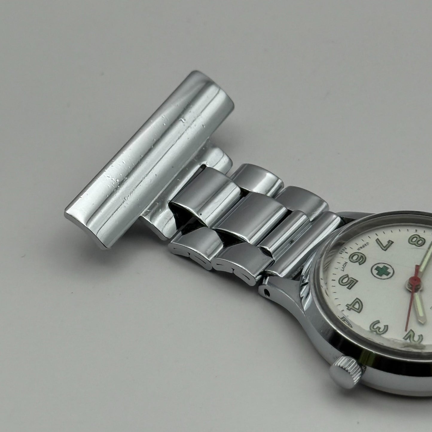 Ingersoll Nurses Fob Quartz Watch White Dial Silver Tone Japan Working 26mm