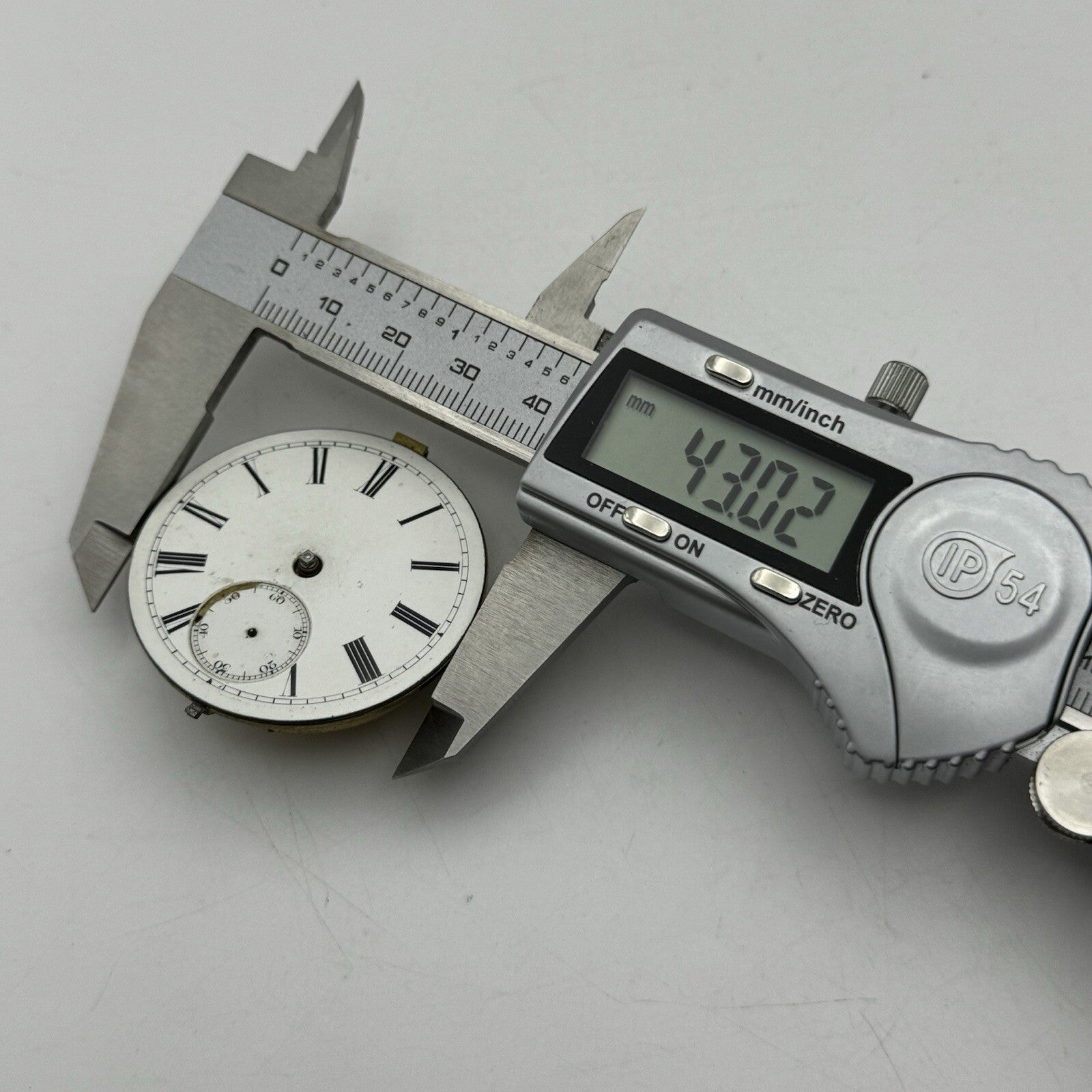 43mm Manual Wind E Johnson & Son Derby Pocket Watch Movement Dial FOR PARTS