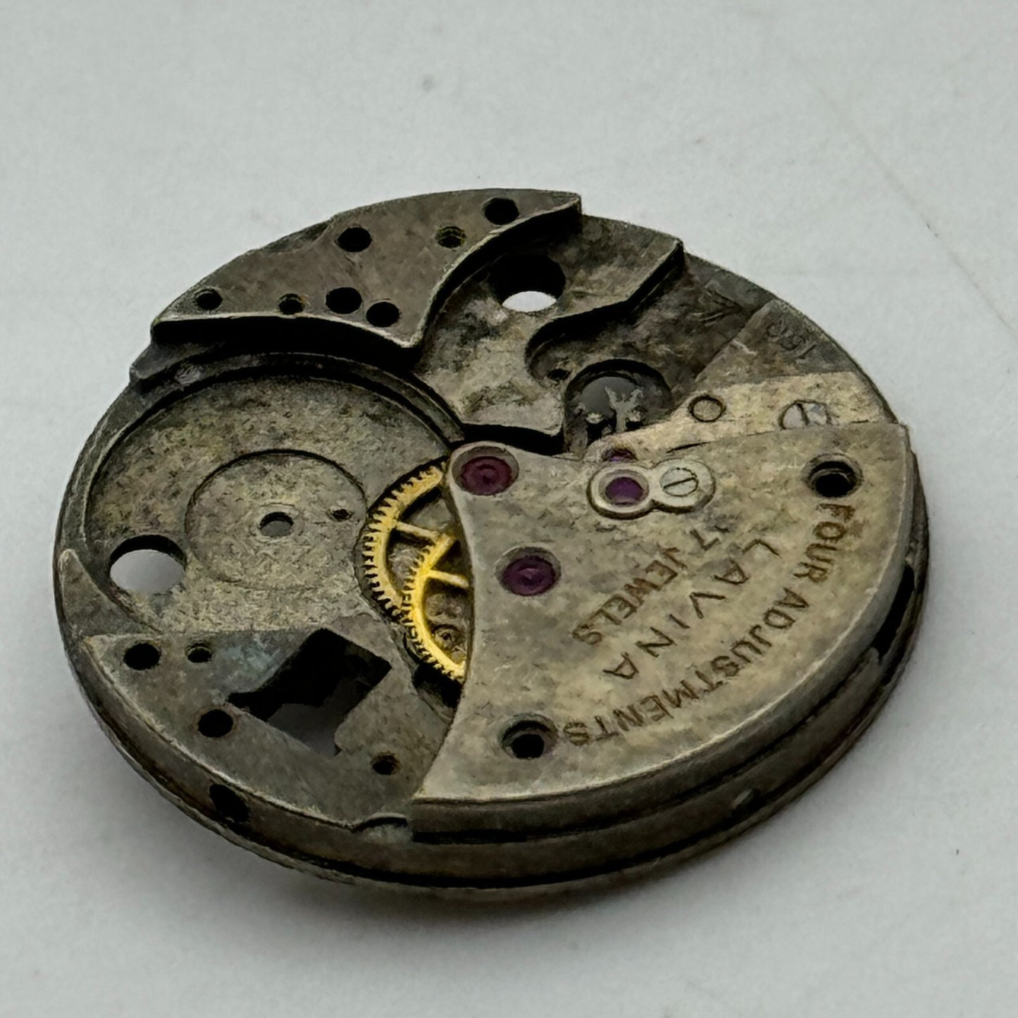 23.6mm Lavina Cal 150 Partial Manual Wind Watch Movement Swiss Vintage PARTS