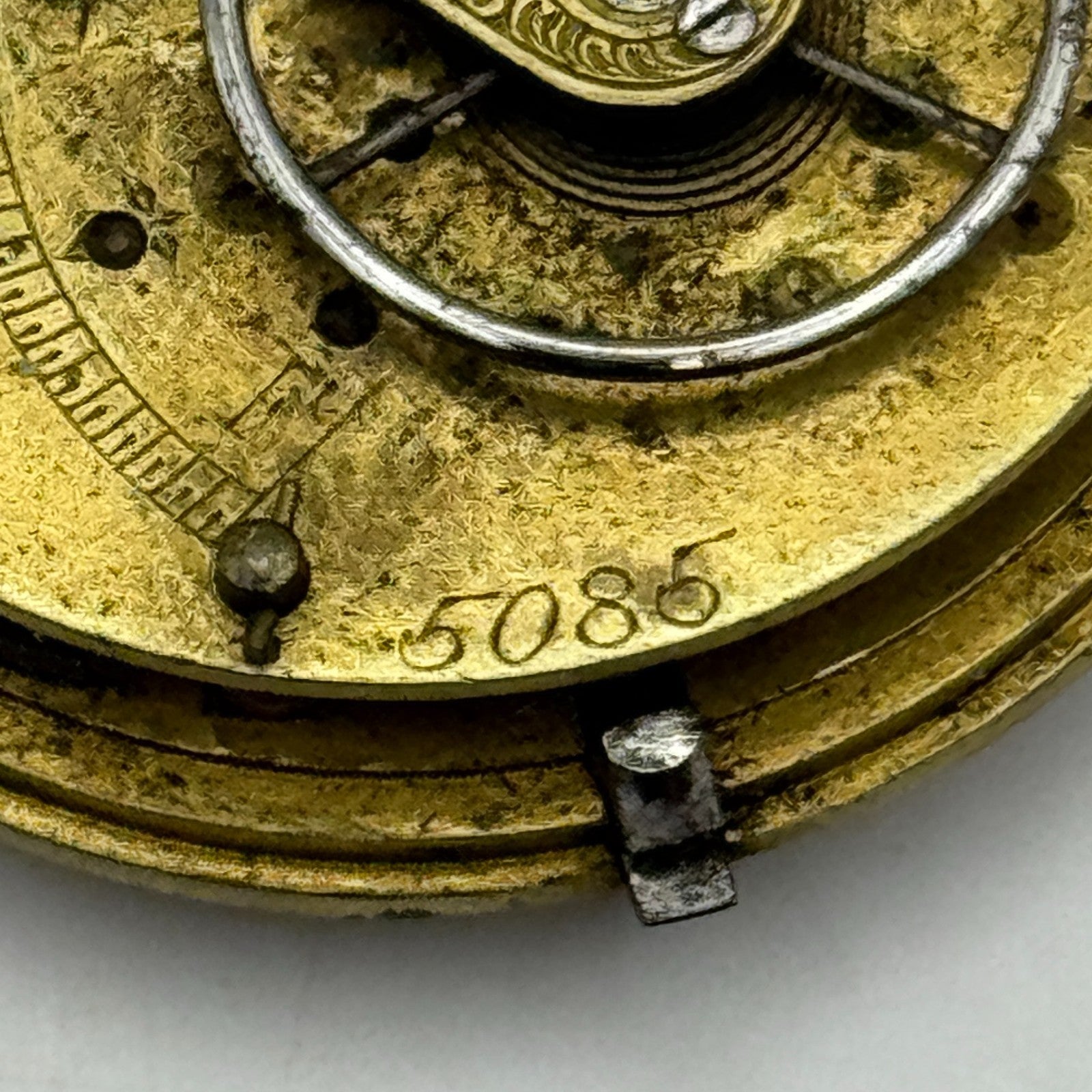 Fusee Pocket Watch Movement Antique English Key Wound Parts Repair Spares 35.7mm