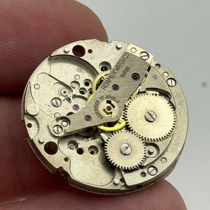 26mm Men's Roamer Cal 43 Partial Manual Wind Watch Movement Swiss Made PARTS