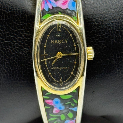 17mm Vintage Floral Flower Antimagnetic Manual Wind Bangle Watch PARTS / REPAIR