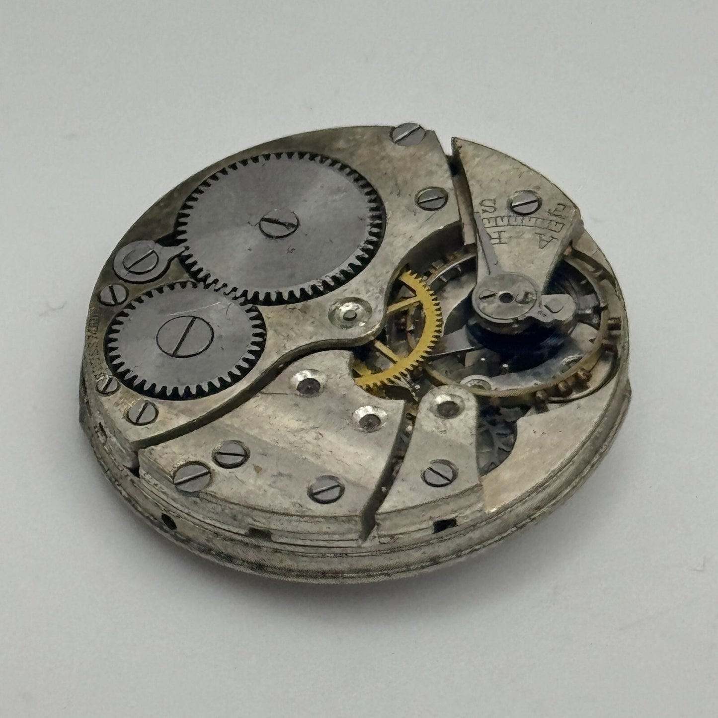 25.4mm Unidentified Roman Numerals Trench Watch Movement Manual Wind PARTS SPARE