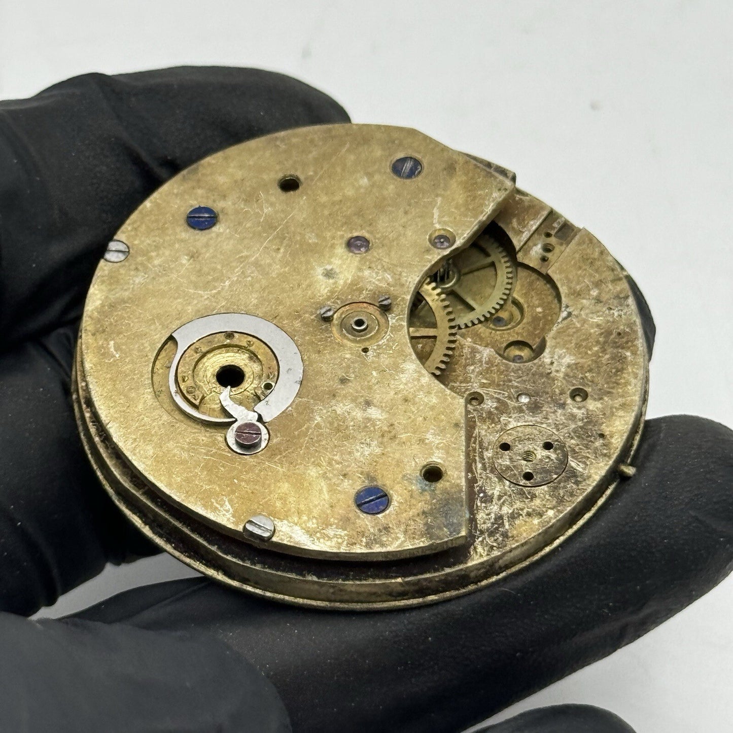 47.5mm Manual Wind Unidentified Key Wound Pocket Watch Movement FOR PARTS