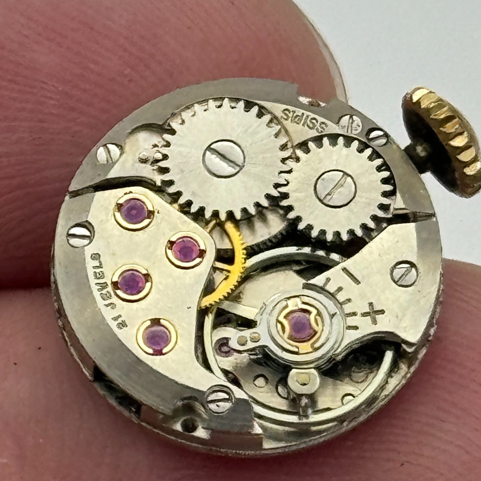 15.5mm Running Rotary ETA 2412 Manual Wind 21 Jewels Swiss Watch Movement PARTS