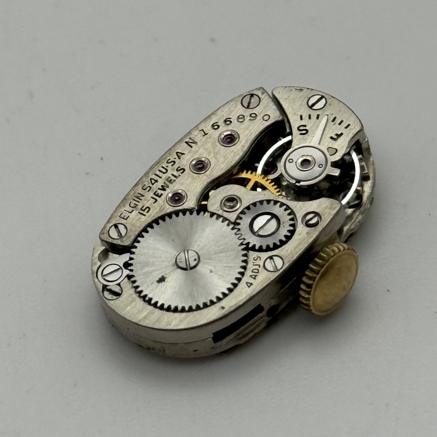 Elgin Grade 541 Model 2 Watch Movement 1951 21/0s American Parts Repair Ladies