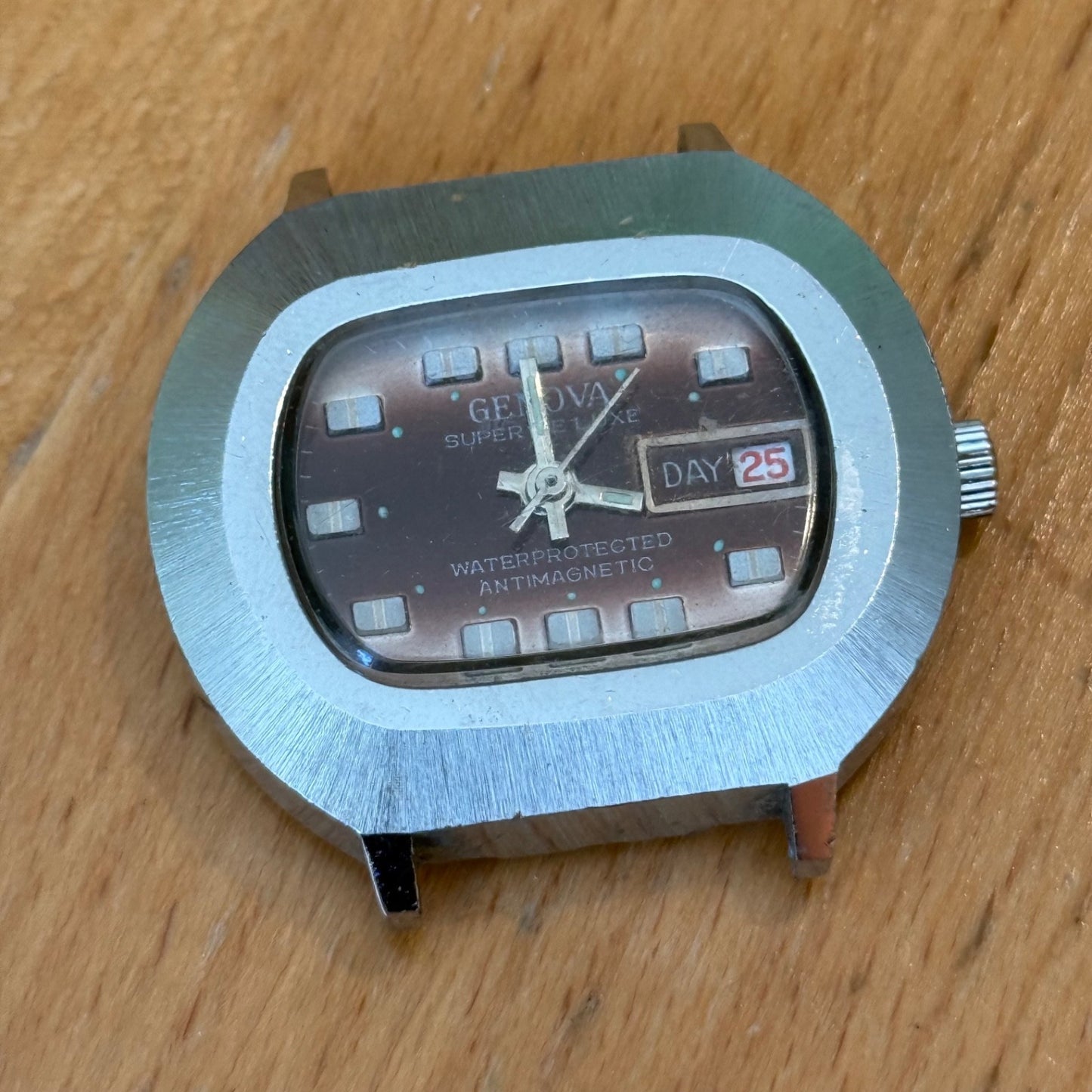 39mm Men's Vintage Genova Super De Luxe Day Let San Hong Manual Watch PARTS