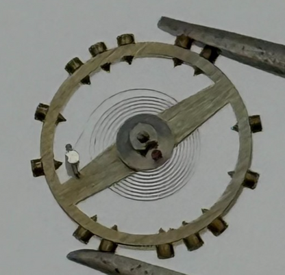 FHF 60 Balance Wheel Complete And Spring  6 3/4-8'''  200 M Watch Movement Parts