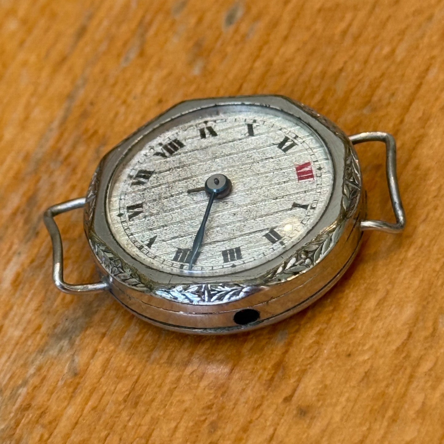 26mm Vintage Art Deco Trench Watch Swiss Made Manual Wind For PARTS / REPAIR