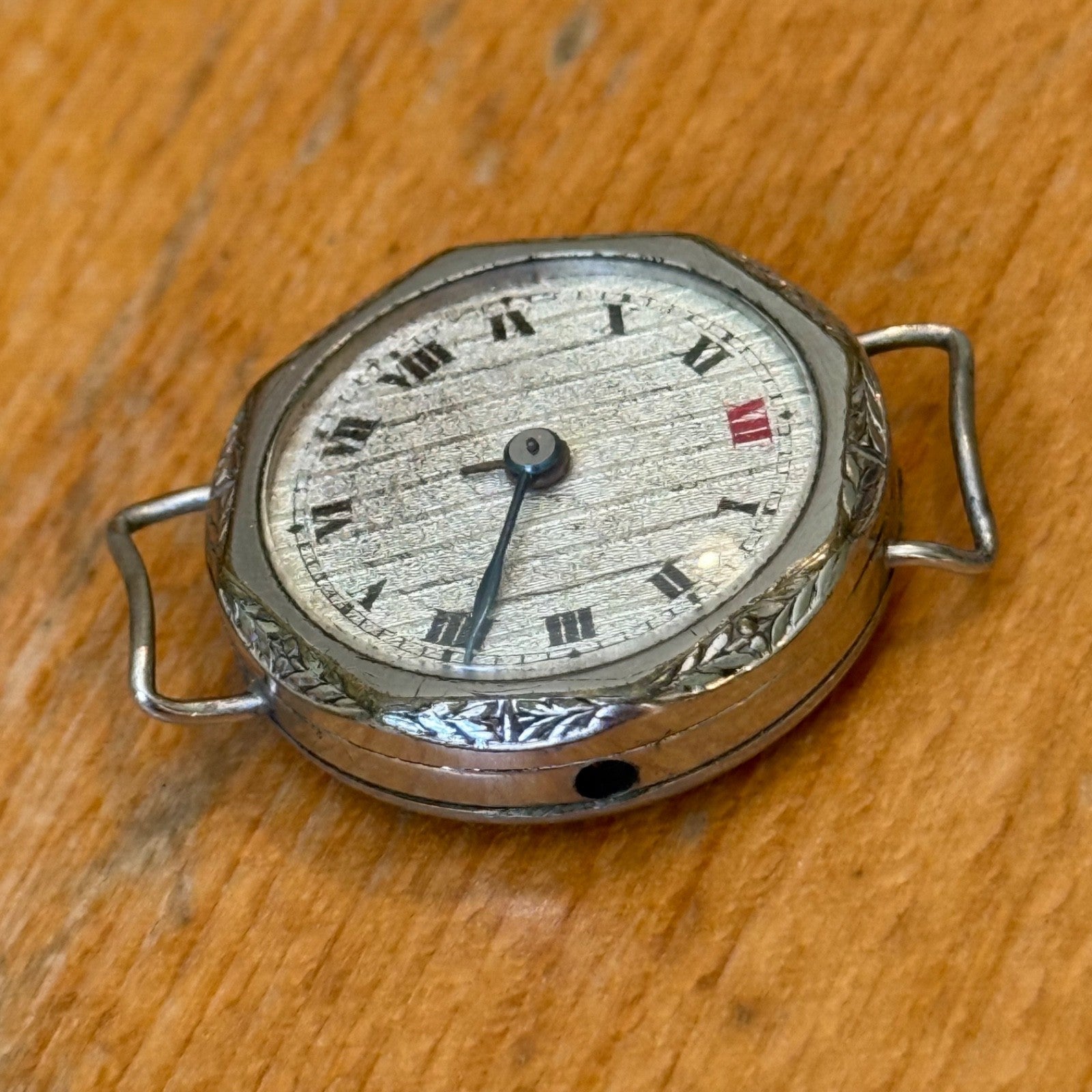 26mm Vintage Art Deco Trench Watch Swiss Made Manual Wind For PARTS / REPAIR