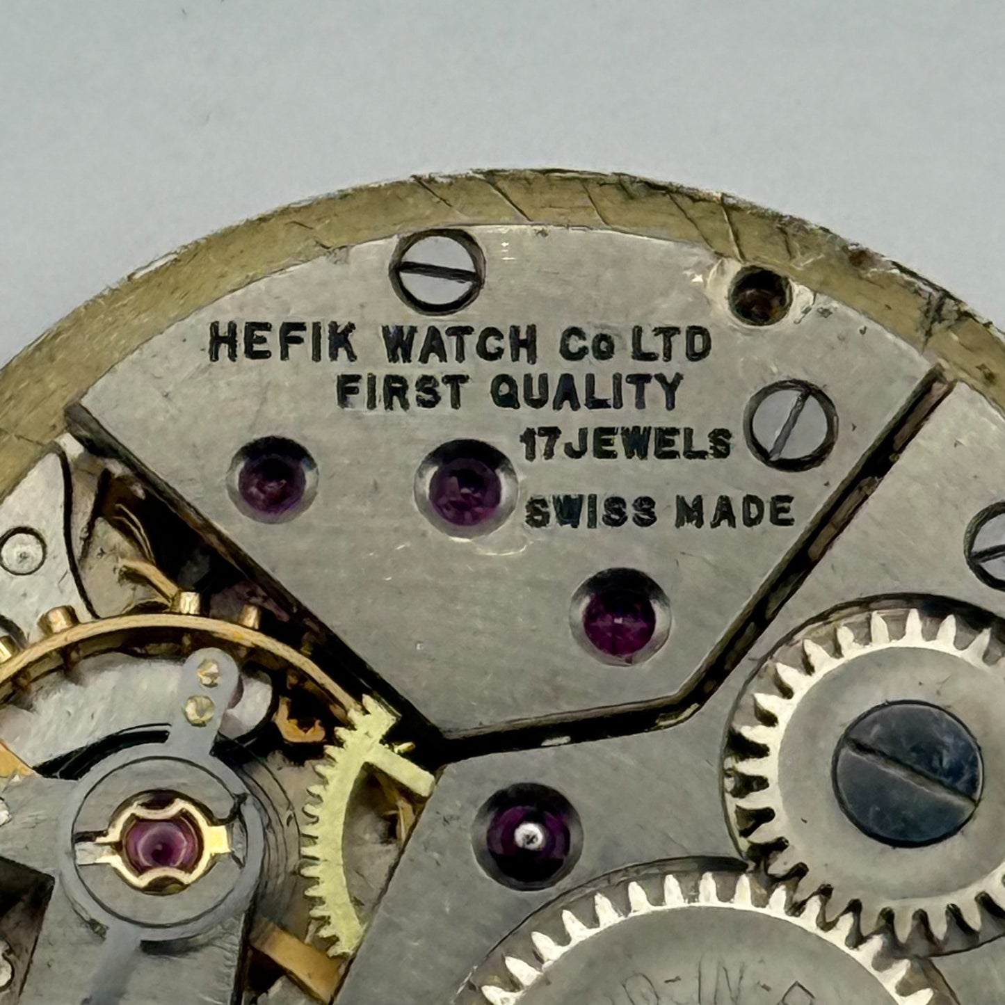 Peseux 170 Watch Movement Hefik Manual Wind Vintage Swiss Parts Repair 23.5mm