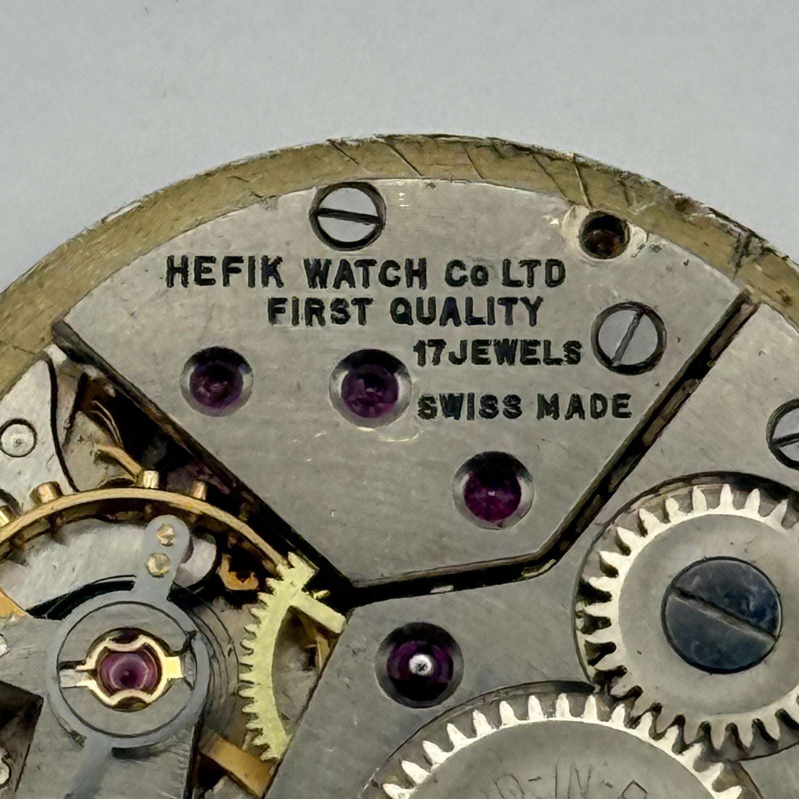 Peseux 170 Watch Movement Hefik Manual Wind Vintage Swiss Parts Repair 23.5mm