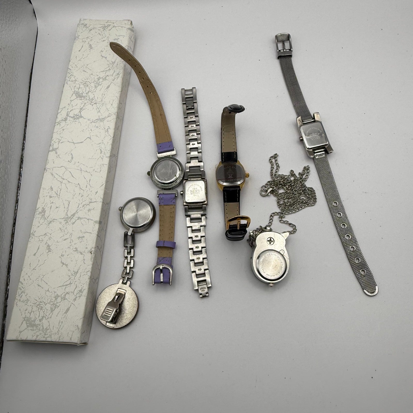 Bundle Of 7 Quartz Watches Job Lot Modern / Vintage Untested Parts / Repair
