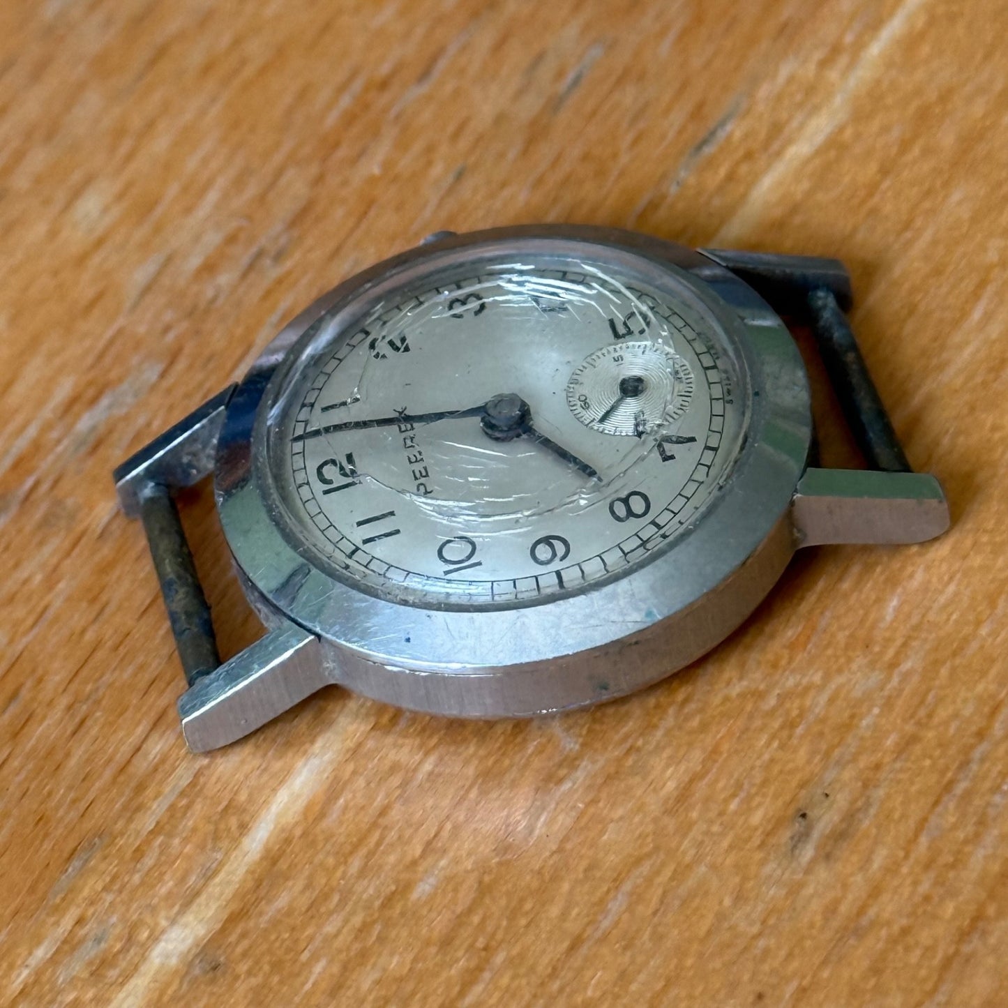 24mm Vintage Peerex 15 Jewels Swiss Sub Seconds Manual Wind Watch PARTS / REPAIR