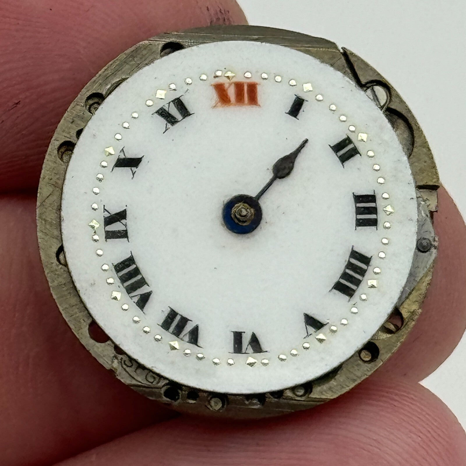 23.6mm SFG Porcelain Dial Swiss Trench Watch Movement Manual Wind PARTS SPARES