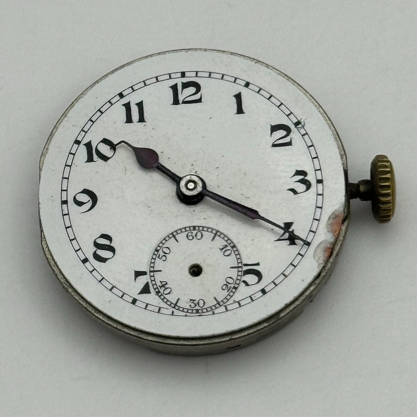 23.6mm Running Unidentified High Grade Trench Watch Movement Manual Wind PARTS