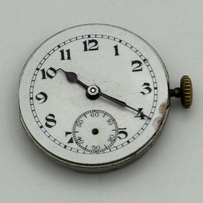 23.6mm Running Unidentified High Grade Trench Watch Movement Manual Wind PARTS
