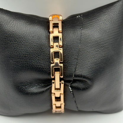 JW Ladies Quartz Watch Rose Gold Crystal Accents Working 21mm 5.25 Inches