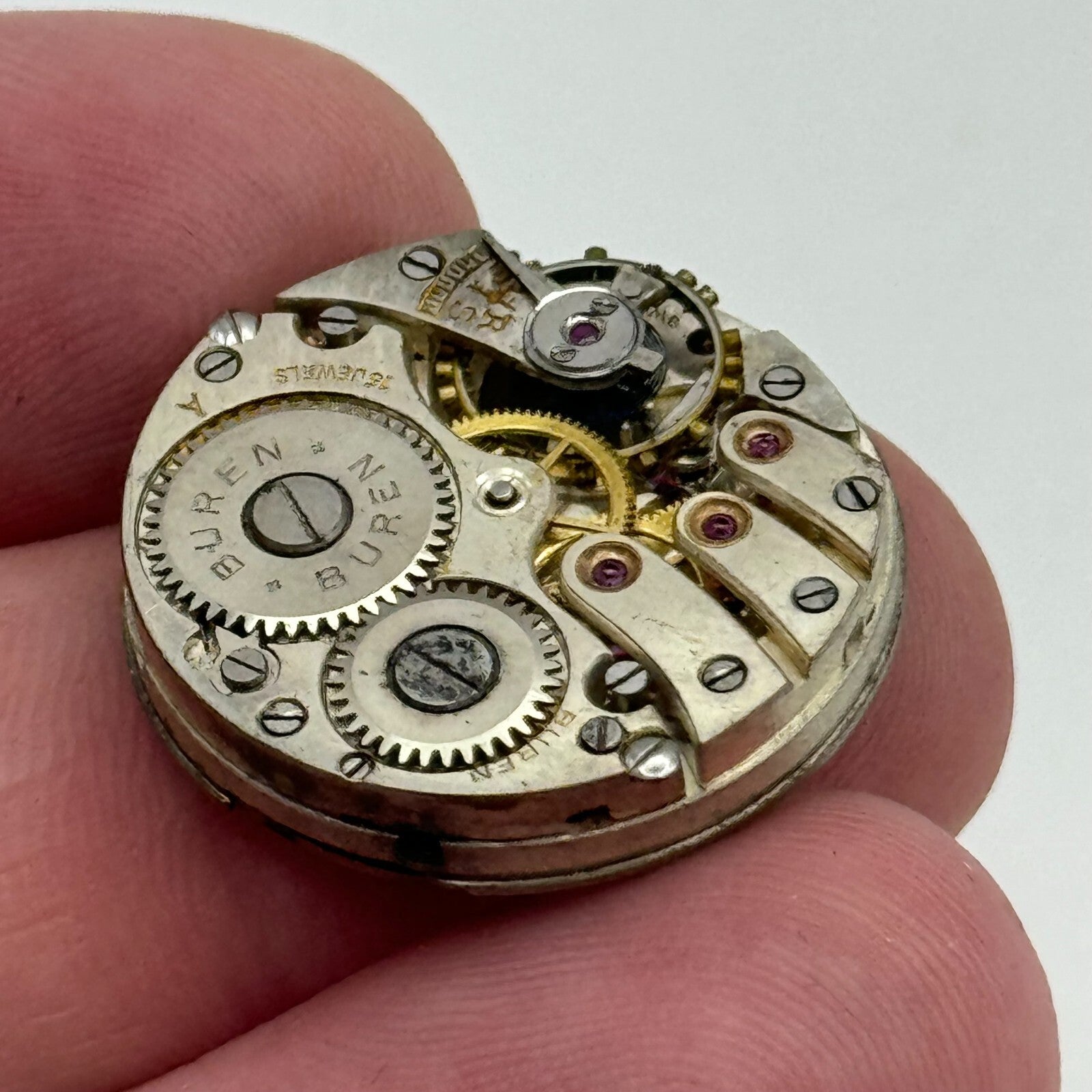 23.6mm Buren A Grand Prix 10 1/2N Manual Wind Swiss Watch Movement PARTS SPARES