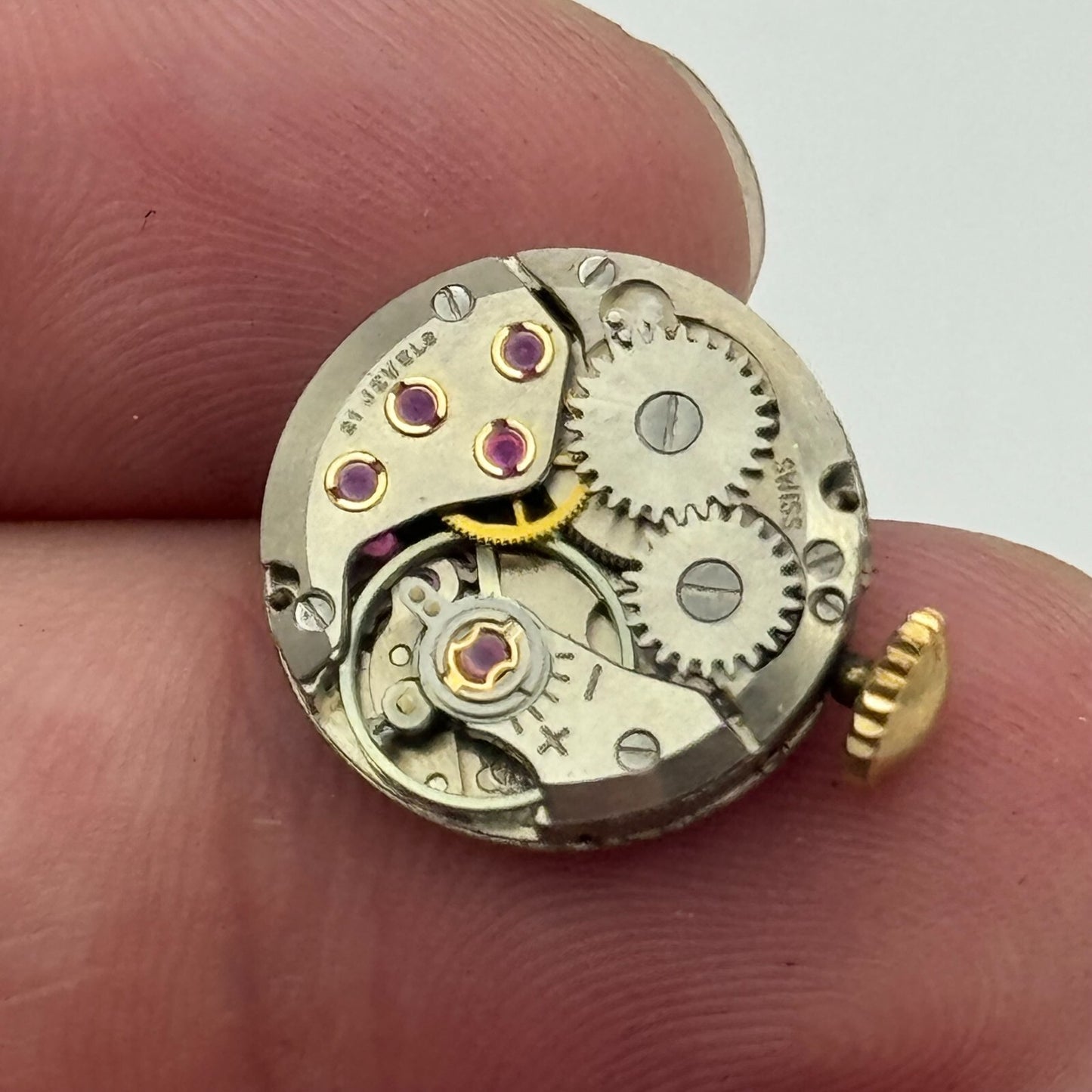 15.5mm Running Rotary ETA 2412 Manual Wind 21 Jewels Swiss Watch Movement PARTS