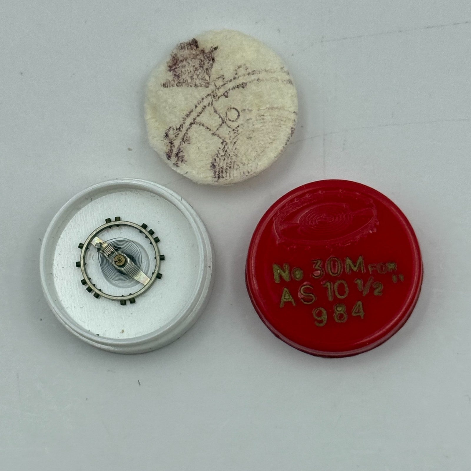 AS 984 Balance Wheel Complete And Spring 10½’’’ Renata 30 M Watch Movement Parts