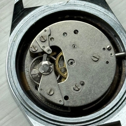 34mm Vintage Ruhla Made In GDR Blue Dial Manual Wind Watch PARTS / REPAIR