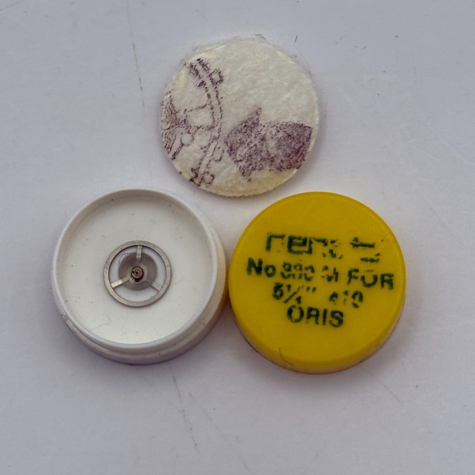 Oris 410 Balance Wheel Complete And Spring 5 1/4''' 390 M Watch Movement Parts 