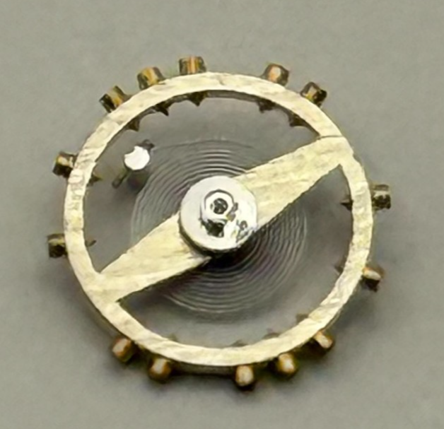 FHF 59 Balance Wheel Complete And Spring Inca 1231 M Watch Movement Parts NOS