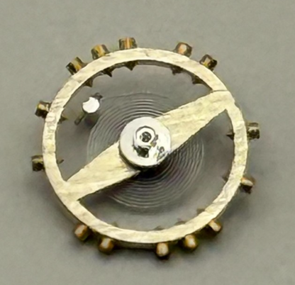 FHF 59 Balance Wheel Complete And Spring Inca 1231 M Watch Movement Parts NOS