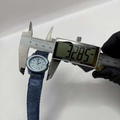 29mm Working Vintage Ladies Timex CR 1216 Blue Dial Strap Quartz Watch