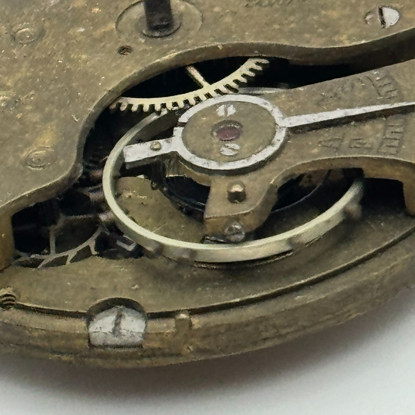 42.2mm Antique H Samuel Manchester Patent Balance Pocket Watch Movement PARTS