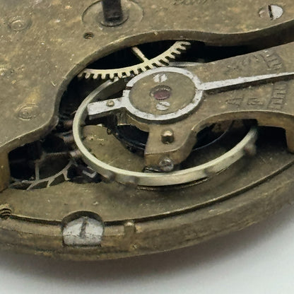 42.2mm Antique H Samuel Manchester Patent Balance Pocket Watch Movement PARTS