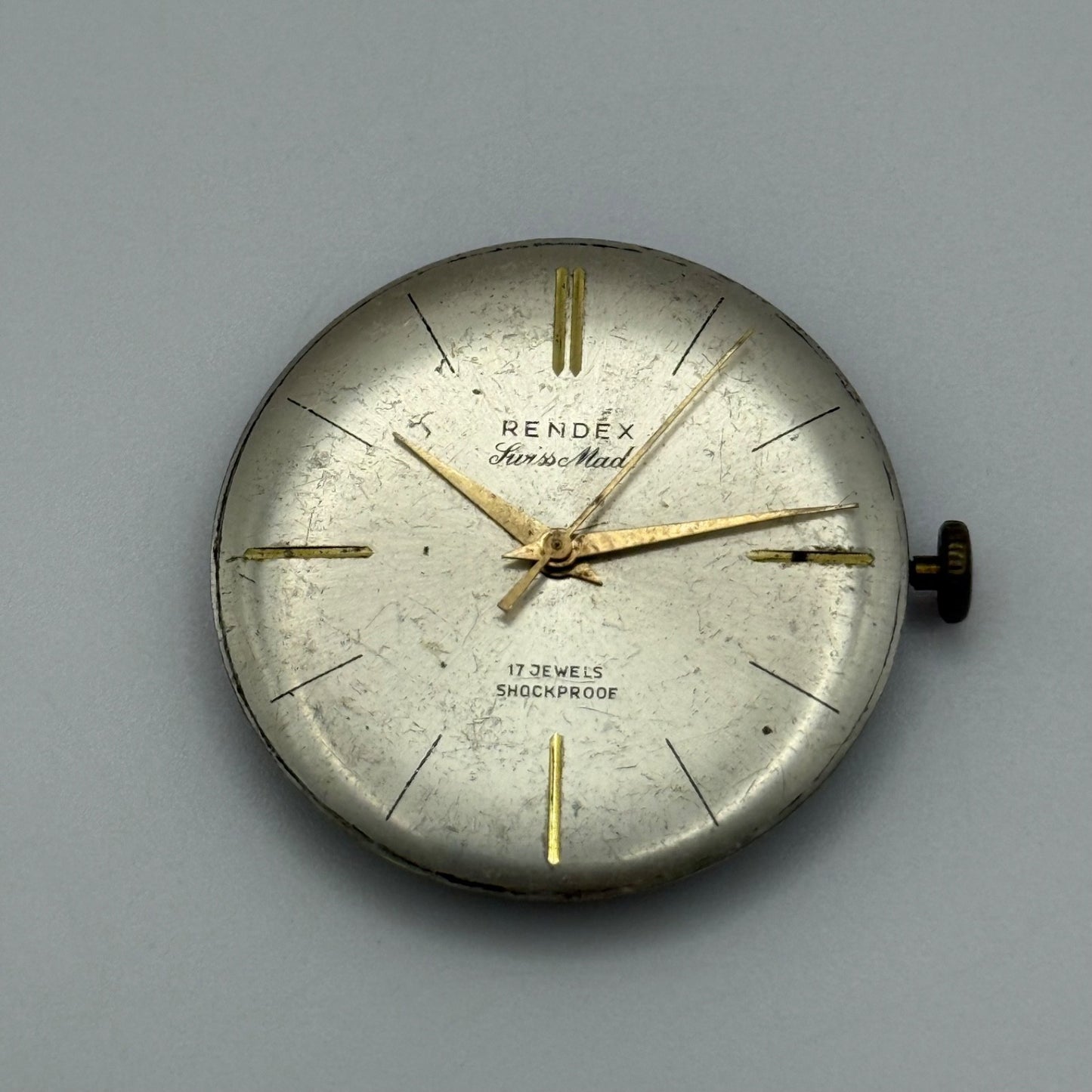 BRAC 701 Watch Movement Rendex Manual Wind Vintage Swiss Parts Repair 23.6mm