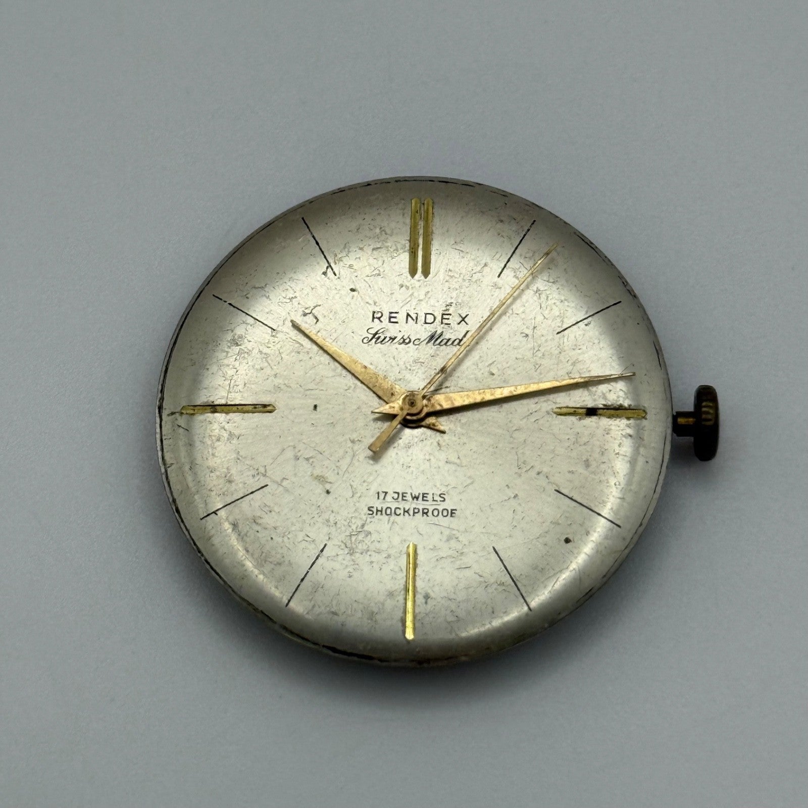 BRAC 701 Watch Movement Rendex Manual Wind Vintage Swiss Parts Repair 23.6mm