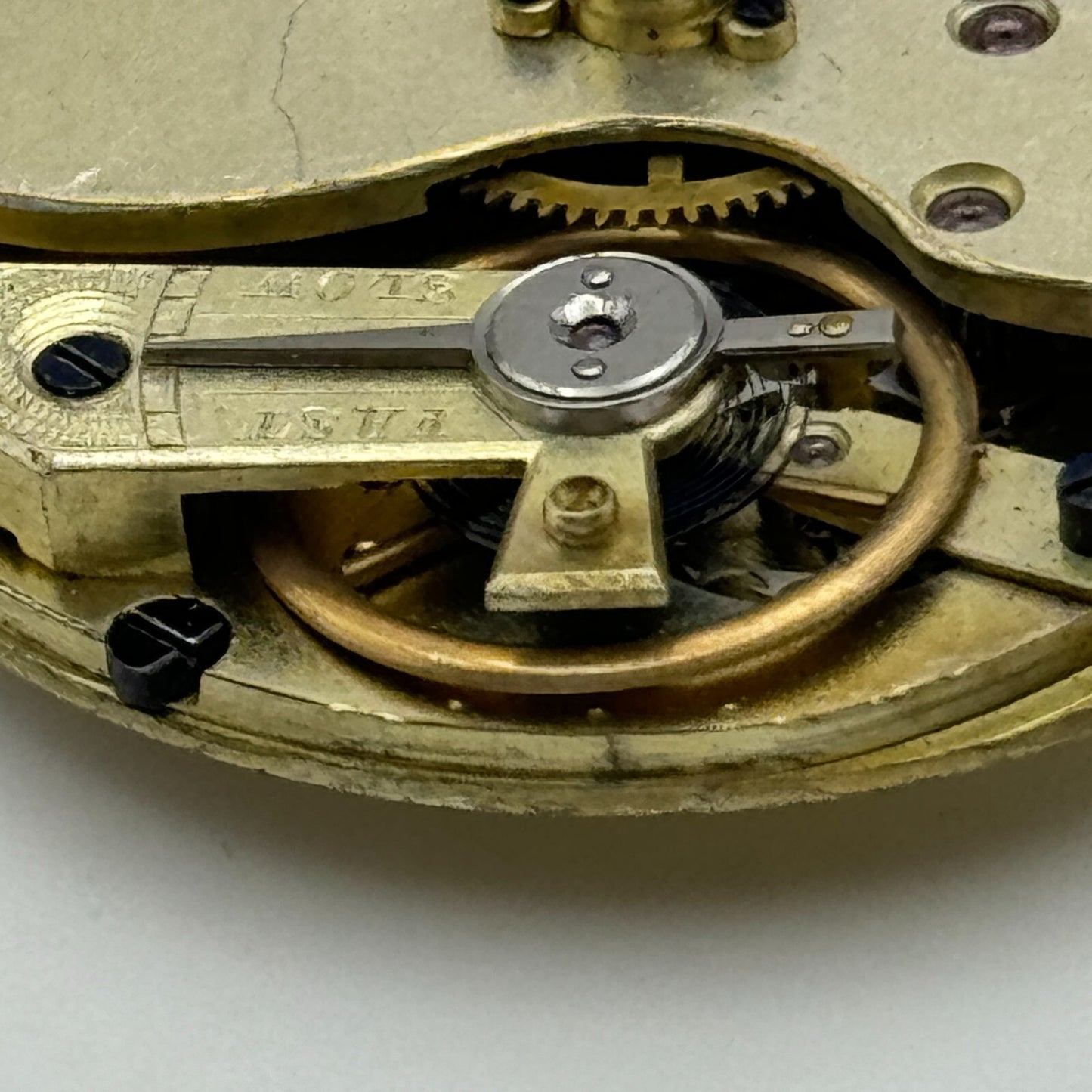 38.5mm Antique Unidentified Key Wound Pocket Watch Movement PARTS SPARES REPAIRS