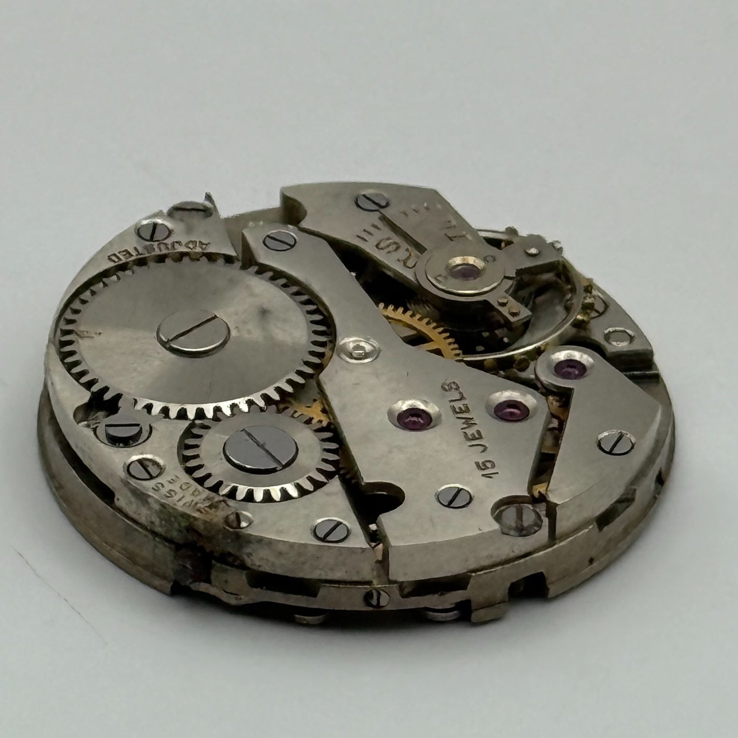 AS 984 Watch Movement Manual Wind Vintage Swiss 15 Jewels Parts Repair 23.7mm