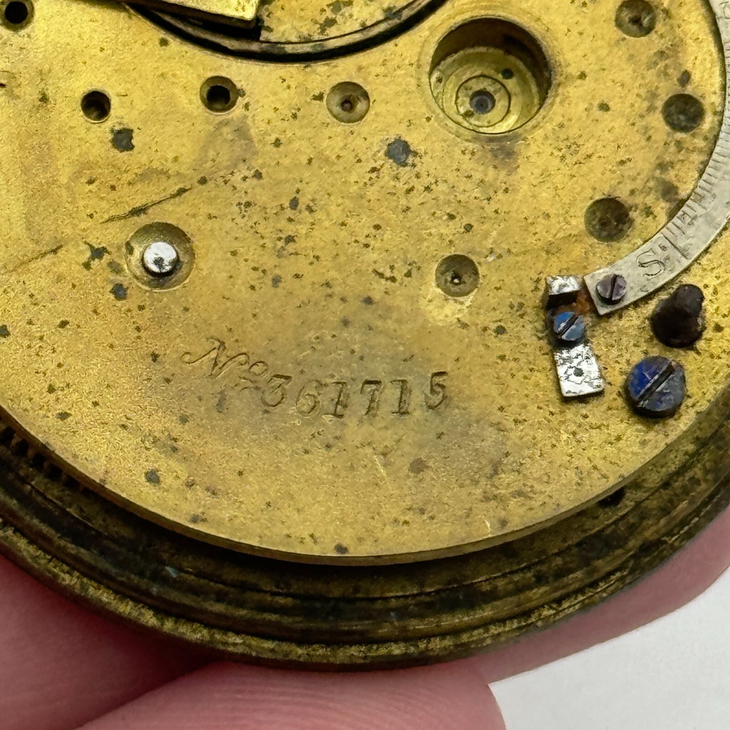 44.7mm Antique J G Graves English Express Lever Pocket Watch Movement PARTS