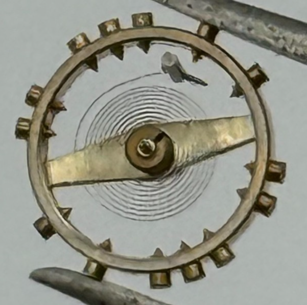 AS 1977-2 Balance Wheel Complete And Spring  1831 M Watch Movement Parts NOS