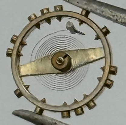 AS 1977-2 Balance Wheel Complete And Spring  1831 M Watch Movement Parts NOS