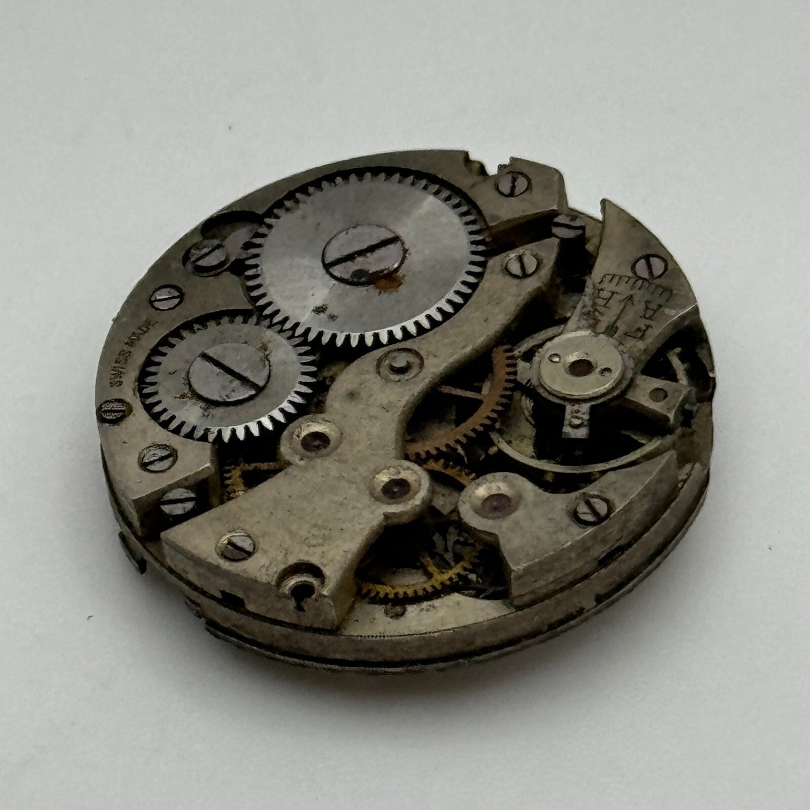 23.6mm Unidentified Swiss Made Vintage Manual Wind Watch Movement PARTS SPARES