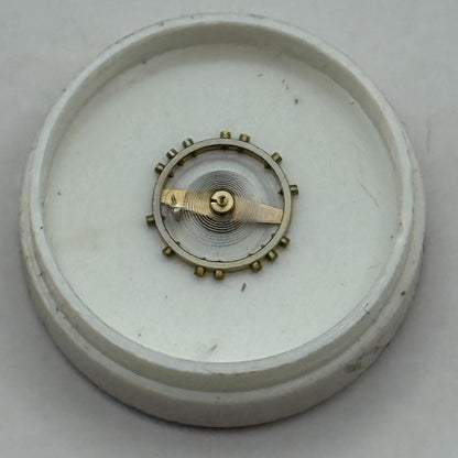 Derby 127 Balance Wheel Complete And Spring 5 1/4''' Watch Movement Parts NOS