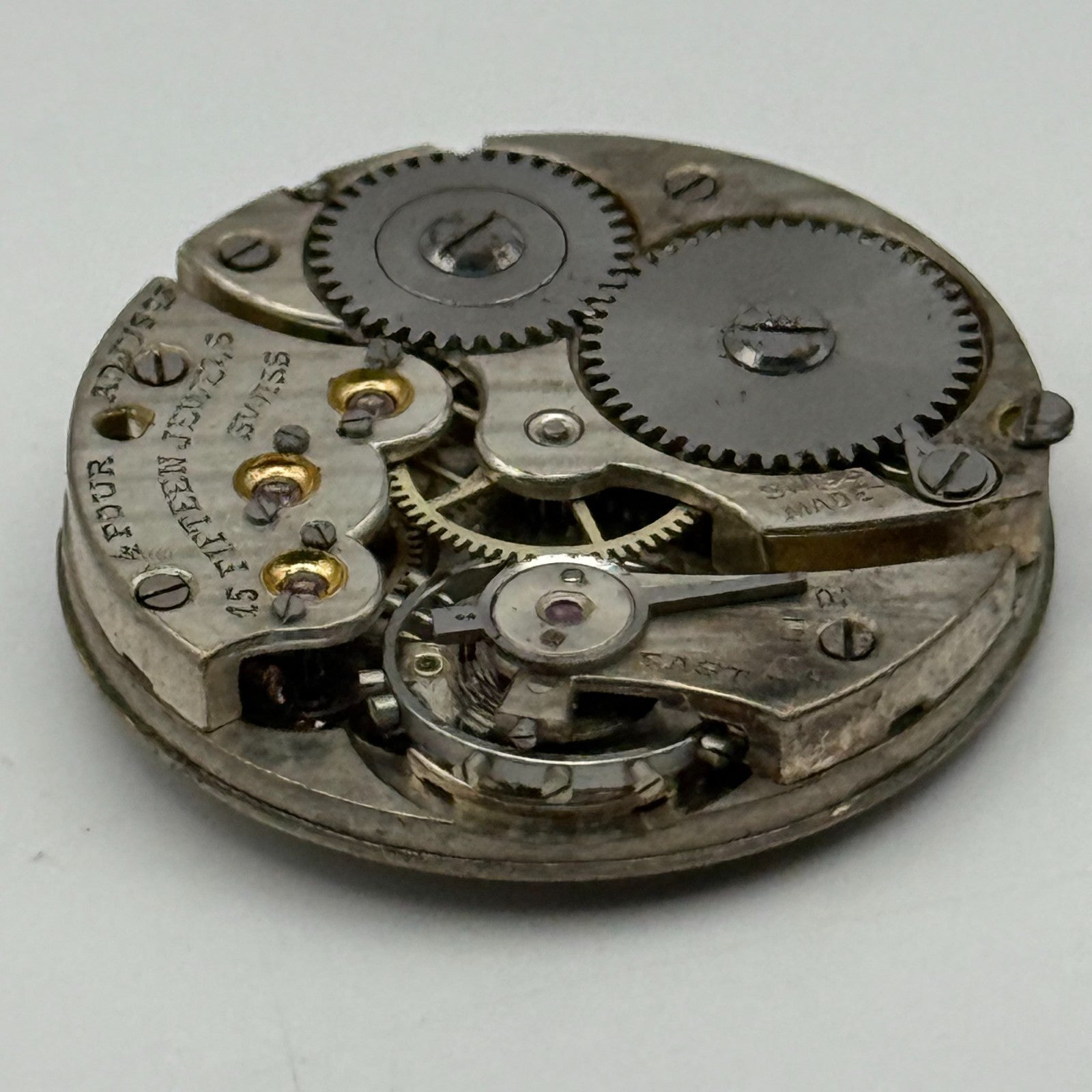 Possibly Movado Watch Movement Manual Wind Vintage Swiss Parts Repair 24.3mm